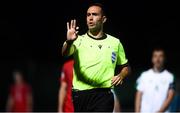 21 July 2019; Referee Anastasios Papapetrou during the 2019 UEFA U19 European Championship Finals group B match between Republic of Ireland and Czech Republic at the FFA Academy Stadium in Yerevan, Armenia. Photo by Stephen McCarthy/Sportsfile