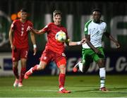 21 July 2019; David Heidenreich of Czech Republic and Jonathan Afolabi of Republic of Ireland during the 2019 UEFA U19 European Championship Finals group B match between Republic of Ireland and Czech Republic at the FFA Academy Stadium in Yerevan, Armenia. Photo by Stephen McCarthy/Sportsfile