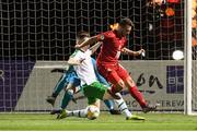 21 July 2019; Vasil Kušej of Czech Republic scores his side's goal during the 2019 UEFA U19 European Championship Finals group B match between Republic of Ireland and Czech Republic at the FFA Academy Stadium in Yerevan, Armenia. Photo by Stephen McCarthy/Sportsfile