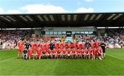 14 July 2019; The Tyrone squad before the Electric Ireland Ulster GAA Football Minor Championship Final match between Monaghan and Tyrone at Athletic Grounds in Armagh. Photo by Piaras Ó Mídheach/Sportsfile