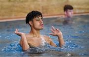 22 July 2019; Andrew Omobamidele during a Republic of Ireland pool recovery session at the 2019 UEFA European U19 Championships in Yerevan, Armenia. Photo by Stephen McCarthy/Sportsfile