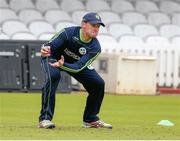 22 July 2019; Ireland captain William Porterfield practicing catching during an Ireland Cricket training session at Lords Cricket Ground in London, England. Photo by Matt Impey/Sportsfile