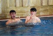 22 July 2019; Barry Coffey, right, and Oisin McEntee during a Republic of Ireland pool recovery session at the 2019 UEFA European U19 Championships in Yerevan, Armenia. Photo by Stephen McCarthy/Sportsfile