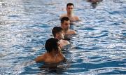 22 July 2019; Players, from left, Tyreik Wright, Niall Morahan, Lee O'Connor and Brian Maher during a Republic of Ireland pool recovery session at the 2019 UEFA European U19 Championships in Yerevan, Armenia. Photo by Stephen McCarthy/Sportsfile
