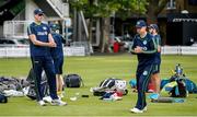 22 July 2019; Boyd Rankin, left, and Craig Young pulling on a cord during an Ireland Cricket training session at Lords Cricket Ground in London, England. Photo by Matt Impey/Sportsfile