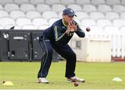 22 July 2019; William Porterfield the Ireland captain practicing catching during an Ireland Cricket training session at Lords Cricket Ground in London, England. Photo by Matt Impey/Sportsfile