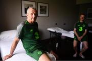 22 July 2019; Republic of Ireland team physiotherapist Michael Spillane and team doctor Andrew Delany, right, pose for a portrait at their team hotel during the 2019 UEFA European U19 Championships in Yerevan, Armenia. Photo by Stephen McCarthy/Sportsfile