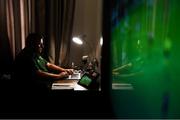 22 July 2019; Republic of Ireland performance analyst Martin Doyle prepares for their next game at the team hotel during the 2019 UEFA European U19 Championships in Yerevan, Armenia. Photo by Stephen McCarthy/Sportsfile