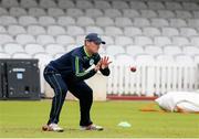 22 July 2019; William Porterfield the Ireland captain practicing catching during an Ireland Cricket training session at Lords Cricket Ground in London, England. Photo by Matt Impey/Sportsfile