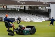 22 July 2019; William Porterfield the Ireland captain practices his catching as the ground staff prepare the outfield during an Ireland Cricket training session at Lords Cricket Ground in London, England. Photo by Matt Impey/Sportsfile