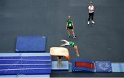 22 July 2019; Caoimhe Donohoe of Ireland on the vault during podium practice at the National Gymnastics Arena during Day One of the 2019 Summer European Youth Olympic Festival in Baku, Azerbaijan. Photo by Eóin Noonan/Sportsfile