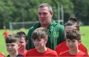 22 July 2019; Richard Dunne and Megan Campbell during the FAI Festival of Football at Kells Blackwater FC in Kells, Co Meath. Photo by Piaras Ó Mídheach/Sportsfile