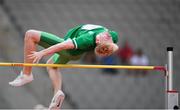 22 July 2019; Diarmuid O'Connor of Ireland competing in the Boys Decathlon High Jump event during at the Tofiq Bahramov Republican Stadium during Day One of the 2019 Summer European Youth Olympic Festival in Baku, Azerbaijan. Photo by Eóin Noonan/Sportsfile