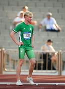 22 July 2019; Diarmuid O'Connor of Ireland ahead of competing in the Boys Decathlon High Jump event during at the Tofiq Bahramov Republican Stadium during Day One of the 2019 Summer European Youth Olympic Festival in Baku, Azerbaijan. Photo by Eóin Noonan/Sportsfile