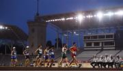 22 July 2019; Oisin Lane of Ireland, second from right, competing in the boys 10000m Race Walk at the Tofiq Bahramov Republican Stadium during Day One of the 2019 Summer European Youth Olympic Festival in Baku, Azerbaijan. Photo by Eóin Noonan/Sportsfile