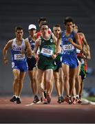 22 July 2019; Oisin Lane of Ireland, centre, competing in the boys 10000m Race Walk at the Tofiq Bahramov Republican Stadium during Day One of the 2019 Summer European Youth Olympic Festival in Baku, Azerbaijan. Photo by Eóin Noonan/Sportsfile