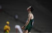 22 July 2019; Oisin Lane of Ireland reacts after finishing fourth in the boys 10000m Race Walk at the Tofiq Bahramov Republican Stadium during Day One of the 2019 Summer European Youth Olympic Festival in Baku, Azerbaijan. Photo by Eóin Noonan/Sportsfile