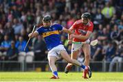 23 July 2019; Gearóid O'Connor of Tipperary in action against Robert Downey of Cork during the Bord Gais Energy Munster GAA Hurling Under 20 Championship Final match between Tipperary and Cork at Semple Stadium in Thurles, Co Tipperary. Photo by Sam Barnes/Sportsfile