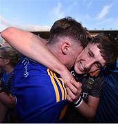 23 July 2019; Aaron Browne of Tipperary, right, celebrates with Johnny Ryan following the Bord Gais Energy Munster GAA Hurling Under 20 Championship Final match between Tipperary and Cork at Semple Stadium in Thurles, Co Tipperary. Photo by Sam Barnes/Sportsfile
