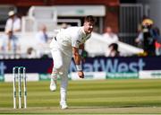 24 July 2019; Mark Adair of Ireland bowling during day one of the Specsavers Test Match between Ireland and England at Lords Cricket Ground in London, England. Photo by Matt Impey/Sportsfile