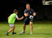 24 July 2019; Leinster's Bryan Byrne with participants during the Bank of Ireland Leinster Rugby Summer Camp in St Marys College RFC in Templeogue, Dublin. Photo by Seb Daly/Sportsfile