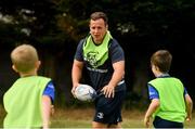 24 July 2019; Leinster's Bryan Byrne with participants during the Bank of Ireland Leinster Rugby Summer Camp in St Marys College RFC in Templeogue, Dublin. Photo by Seb Daly/Sportsfile