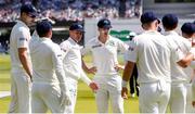 24 July 2019; Ireland players form a huddle around captain William Portfield, third from left, during day one of the Specsavers Test Match between Ireland and England at Lords Cricket Ground in London, England. Photo by Matt Impey/Sportsfile
