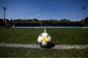 24 July 2019; The matchball is seen at Banants Stadium prior to the 2019 UEFA U19 Championships semi-final match between Portugal and Republic of Ireland at Banants Stadium in Yerevan, Armenia. Photo by Stephen McCarthy/Sportsfile