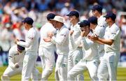 24 July 2019; Ireland players celebrate after Joe Root of England is given out after a DRS review during day one of the Specsavers Test Match between Ireland and England at Lords Cricket Ground in London, England. Photo by Matt Impey/Sportsfile