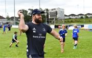 24 July 2019; Leinster player Michael Bent with participants during the Bank of Ireland Leinster Rugby Summer Camp at Navan RFC in Navan, Co Meath. Photo by Piaras Ó Mídheach/Sportsfile