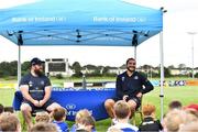 24 July 2019; Leinster players Michael Bent, left, and James Lowe with participants during the Bank of Ireland Leinster Rugby Summer Camp at Navan RFC in Navan, Co Meath. Photo by Piaras Ó Mídheach/Sportsfile