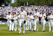24 July 2019; Tim Murtagh of Ireland leads the team off the pitch after taking 5 wickets in the 1st England innings during day one of the Specsavers Test Match between Ireland and England at Lords Cricket Ground in London, England. Photo by Matt Impey/Sportsfile