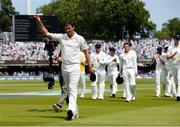 24 July 2019; Tim Murtagh of Ireland leads the team off the pitch after taking 5 wickets in the 1st England innings during day one of the Specsavers Test Match between Ireland and England at Lords Cricket Ground in London, England. Photo by Matt Impey/Sportsfile