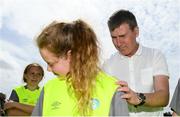 24 July 2019; Republic of Ireland U21 head coach Stephen Kenny signs autographs during a FAI Festival of Football at Duleek FC in Duleek, Co Meath. Photo by Harry Murphy/Sportsfile