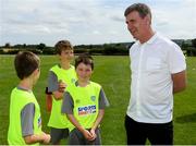 24 July 2019; Republic of Ireland U21 head coach Stephen Kenny with participants during a FAI Festival of Football at Duleek FC in Duleek, Co Meath. Photo by Harry Murphy/Sportsfile