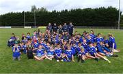 24 July 2019; Leinster players James Lowe and Michael Bent with participants and coaches during the Bank of Ireland Leinster Rugby Summer Camp at Navan RFC in Navan, Co Meath. Photo by Piaras Ó Mídheach/Sportsfile