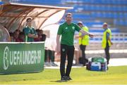 24 July 2019; Republic of Ireland head coach Tom Mohan during the 2019 UEFA U19 Championships semi-final match between Portugal and Republic of Ireland at Banants Stadium in Yerevan, Armenia. Photo by Stephen McCarthy/Sportsfile