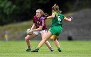 24 July 2019; Verona Crowley of Galway in action against Laura McEnery of Meath during the All-Ireland U16 ‘A’ Championship Final 2019 match between Galway and Meath at St Rynagh's in Banagher, Co Offaly. Photo by Piaras Ó Mídheach/Sportsfile