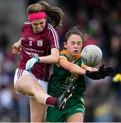 24 July 2019; Ellen Power of Galway in action against Emma Regan of Meath during the All-Ireland U16 ‘A’ Championship Final 2019 match between Galway and Meath at St Rynagh's in Banagher, Co Offaly. Photo by Piaras Ó Mídheach/Sportsfile