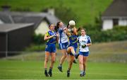 24 July 2019; Aoife Donnelly of Longford in action against Ella O'Neill of Waterford during the All-Ireland U16 ‘B’ Championship Final 2019 match between Longford and Waterford at St Brendans Park in Birr, Co Offaly. Photo by David Fitzgerald/Sportsfile