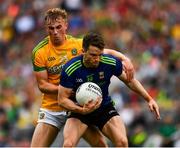 21 July 2019; Chris Barrett of Mayo in action against Shane Walsh of Meath during the GAA Football All-Ireland Senior Championship Quarter-Final Group 1 Phase 2 match between Mayo and Meath at Croke Park in Dublin. Photo by Ray McManus/Sportsfile