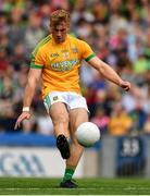 21 July 2019; Shane Walsh of Meath kicks a free during the GAA Football All-Ireland Senior Championship Quarter-Final Group 1 Phase 2 match between Mayo and Meath at Croke Park in Dublin. Photo by Ray McManus/Sportsfile