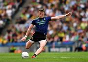 21 July 2019; Cillian O'Connor of Mayo kicks a free during the GAA Football All-Ireland Senior Championship Quarter-Final Group 1 Phase 2 match between Mayo and Meath at Croke Park in Dublin. Photo by Ray McManus/Sportsfile