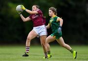 24 July 2019; Chellene Trill of Galway in action against Nicole Smith of Meath during the All-Ireland U16 ‘A’ Championship Final 2019 match between Galway and Meath at St Rynagh's in Banagher, Co Offaly. Photo by Piaras Ó Mídheach/Sportsfile