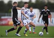 24 July 2019; Patrick McEleney of Dundalk in action against Maksin Medvedev of Qarabag FK during the UEFA Champions League Second Qualifying Round 1st Leg match between Dundalk and Qarabag FK at Oriel Park in Dundalk, Louth. Photo by Ben McShane/Sportsfile