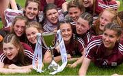 24 July 2019; Galway players celebrate with the cup after the All-Ireland U16 ‘A’ Championship Final 2019 match between Galway and Meath at St Rynagh's in Banagher, Co Offaly. Photo by Piaras Ó Mídheach/Sportsfile