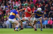 23 July 2019; Brian Turnbull of Cork in action against Craig Morgan, right, and Paddy Cadell of Tipperary during the Bord Gais Energy Munster GAA Hurling Under 20 Championship Final match between Tipperary and Cork at Semple Stadium in Thurles, Co Tipperary. Photo by Sam Barnes/Sportsfile