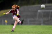 24 July 2019; Kate Slevin of Galway during the All-Ireland U16 ‘A’ Championship Final 2019 match between Galway and Meath at St Rynagh's in Banagher, Co Offaly. Photo by Piaras Ó Mídheach/Sportsfile