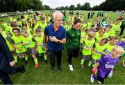 25 July 2019; Republic of Ireland manager Mick McCarthy, and Megan Campbell of Republic of Ireland with attendees during the FAI Festival of Football at Trim Celtic in Trim, Meath. Photo by Sam Barnes/Sportsfile