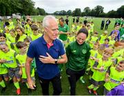 25 July 2019; Republic of Ireland manager Mick McCarthy, and Megan Campbell of Republic of Ireland with attendees during the FAI Festival of Football at Trim Celtic in Trim, Meath. Photo by Sam Barnes/Sportsfile